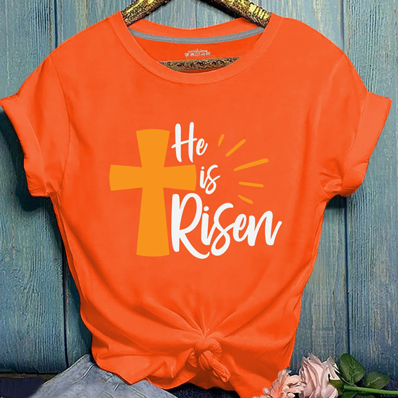 

Lovely Leisure O Neck Letter Print Orange Plus Size T-shirt