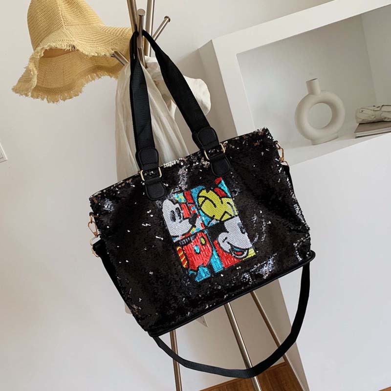 

Lovely Casual Print Black Messenger Bag