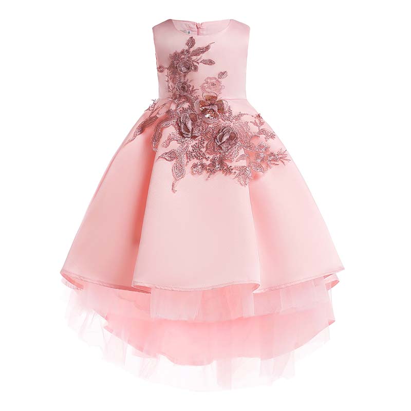 

Lovely Stylish Embroidered Design Pink Girl Knee Length Dress