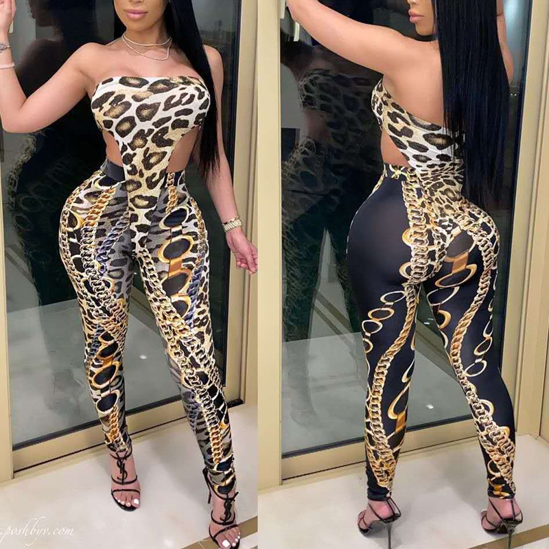 

Lovely Sexy Print Black Two-piece Pants Set