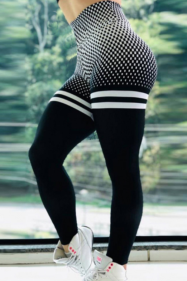

Lovely Sportswear Print Black Plus Size Pants