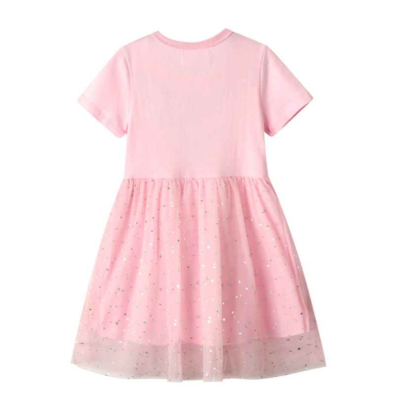 

Lovely Sweet Patchwork Pink Girl Knee Length Dress