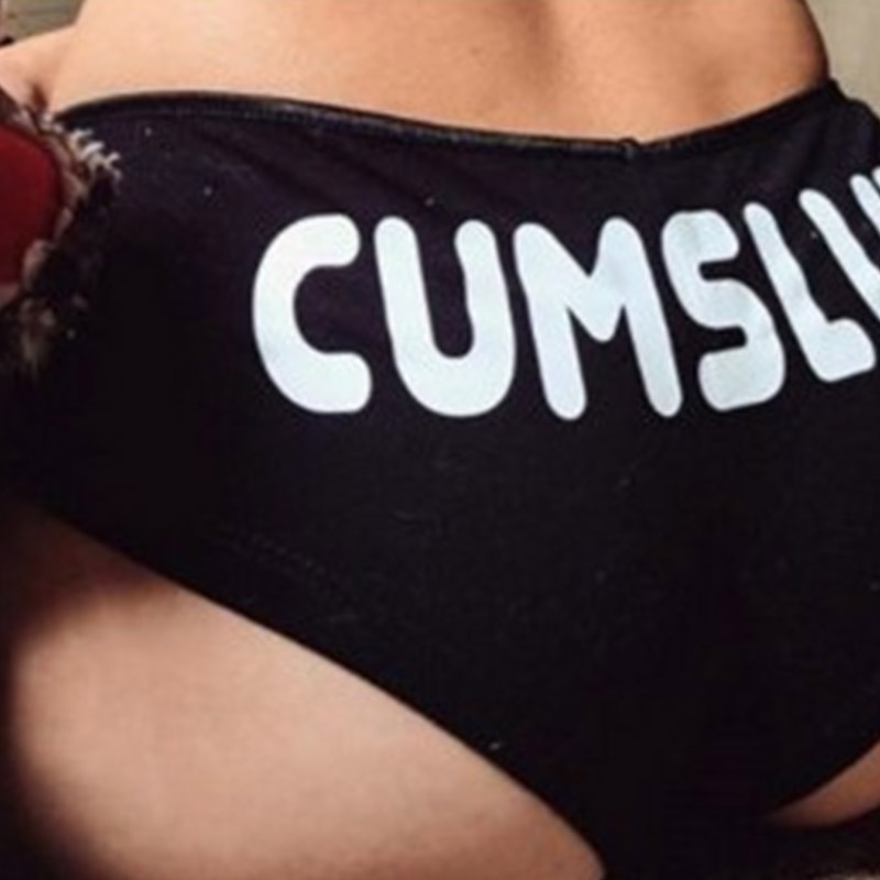 

Lovely Sexy Letter Black Panties
