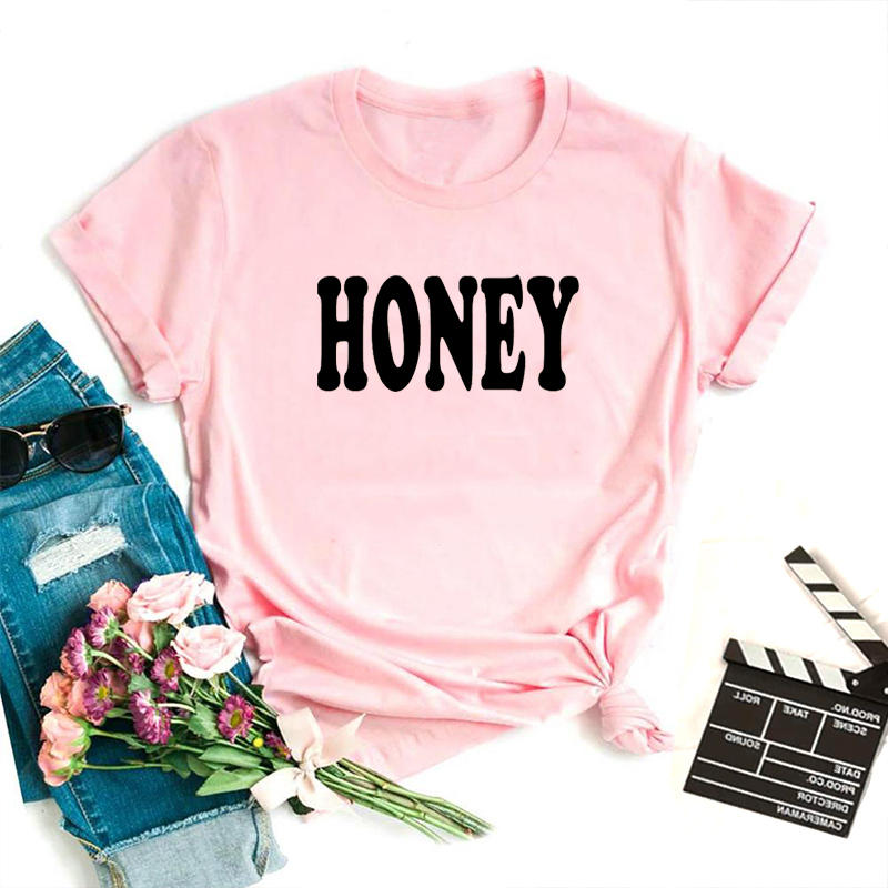 

Lovely Leisure O Neck Letter Print Pink T-shirt