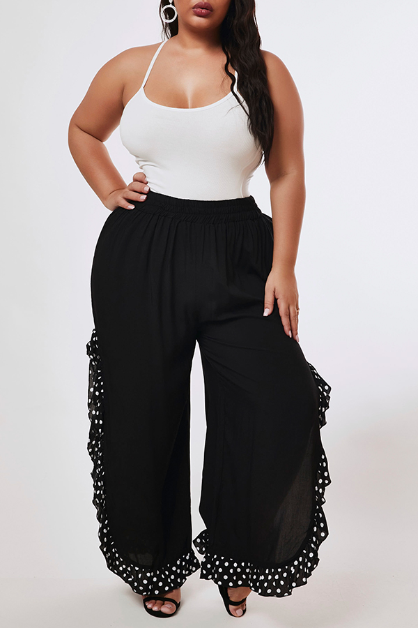 black plus size pants