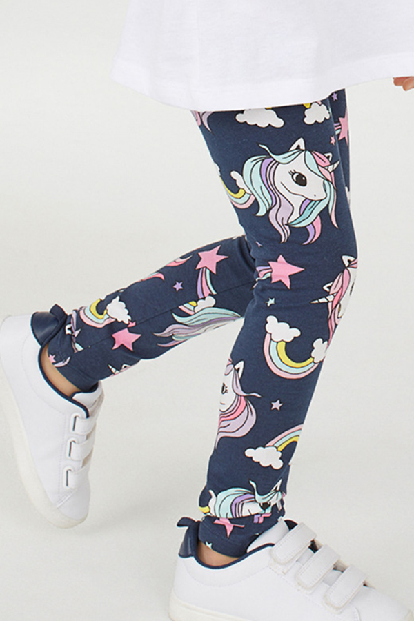 

Lovely Sweet Print Blue Girl Leggings