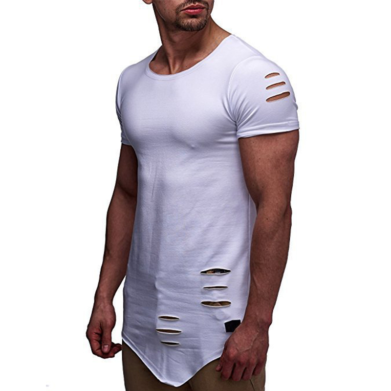 

Lovely Leisure O Neck Hollow-out White T-shirt