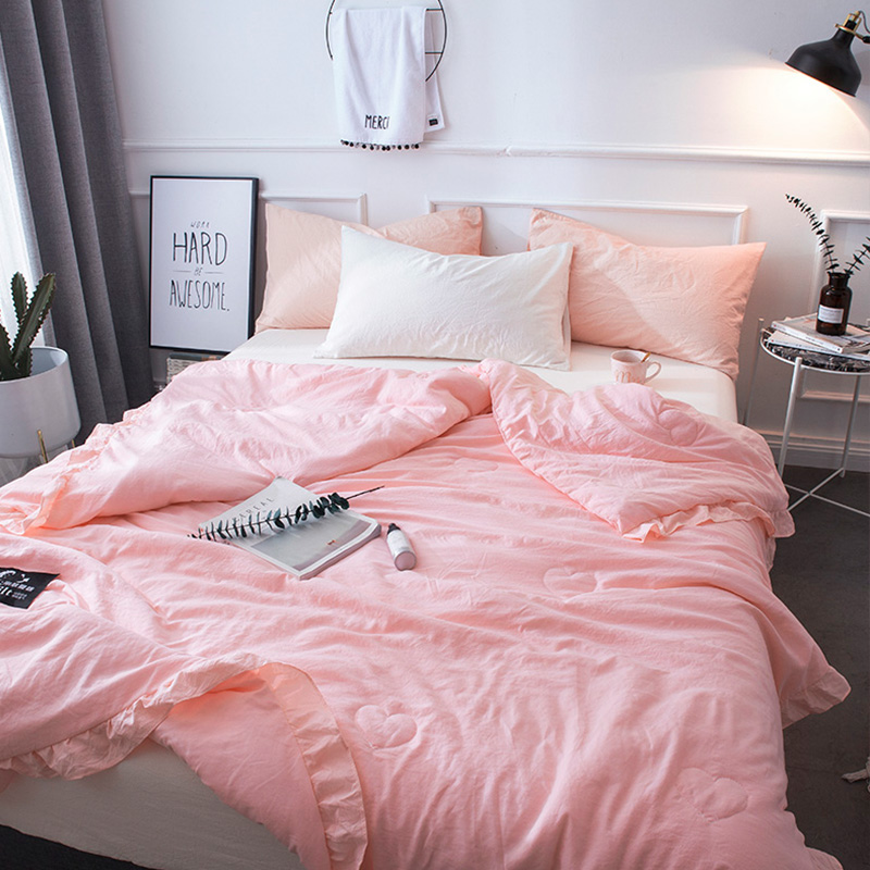 

Lovely Chic Flounce Design Pink Blanket