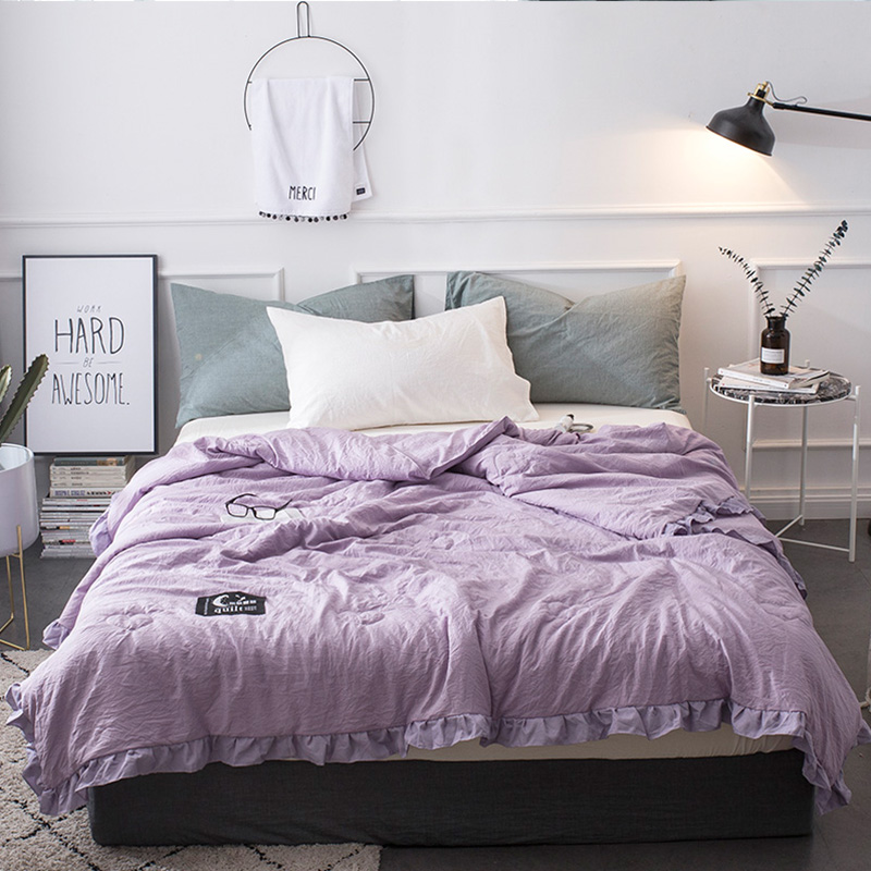 

Lovely Chic Flounce Design Purple Blanket