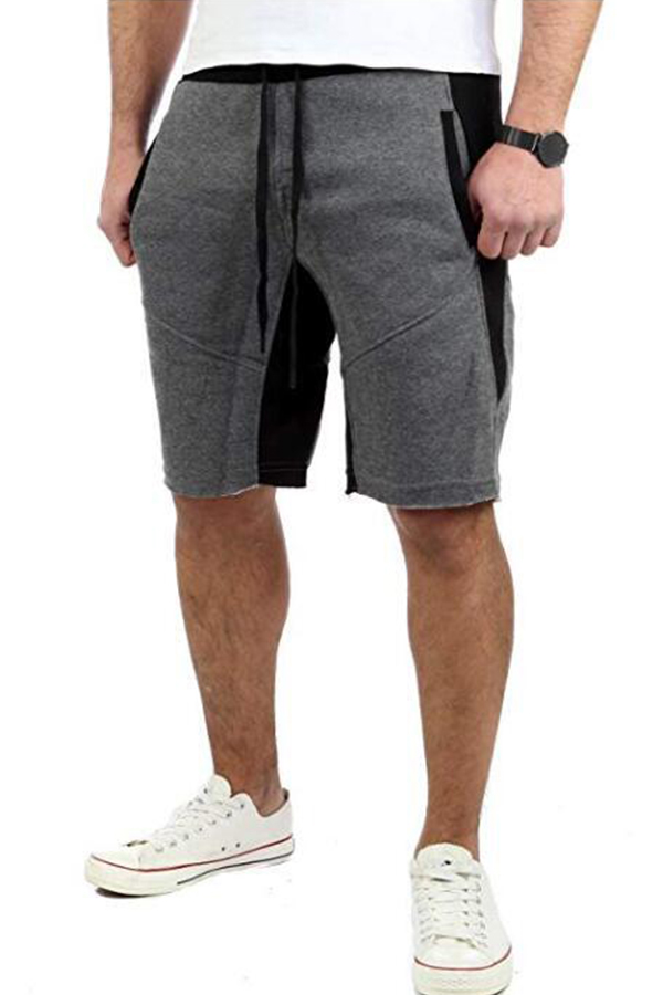 

Lovely Sportswear Patchwork Dark Grey Shorts