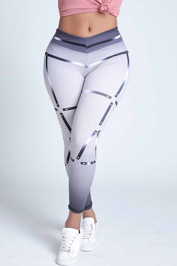 

Lovely Sportswear Print Black Leggings