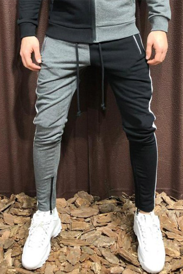 

Lovely Sportswear Patchwork Dark Grey Pants