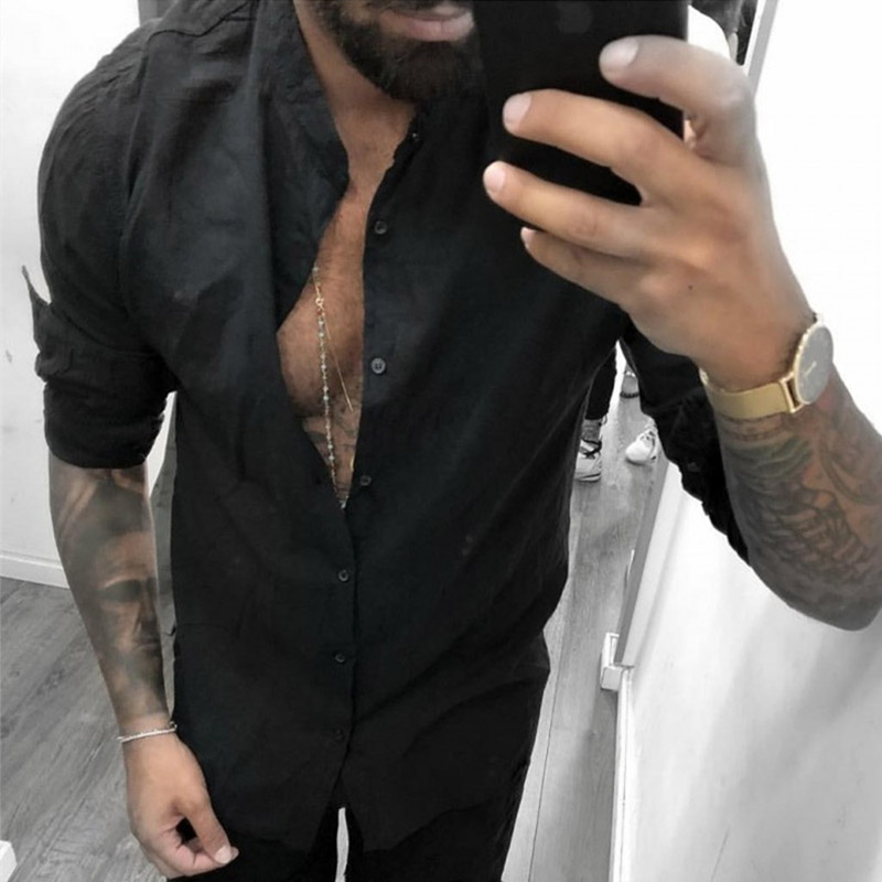 

Lovely Trendy Buttons Design Black Shirt