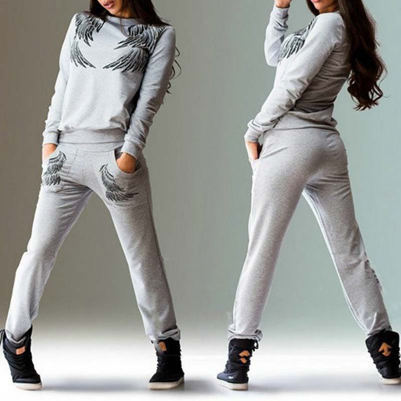 

Lovely Sportswear Print Grey Loungewear