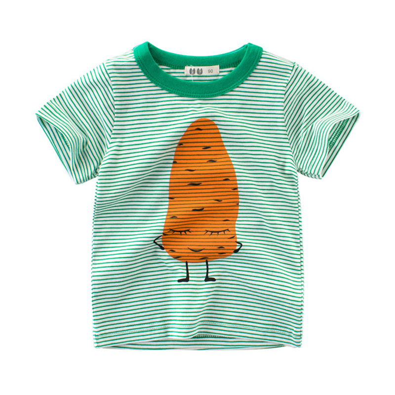 

Lovely Leisure O Neck Striped Green Boy T-shirt, Green stripes