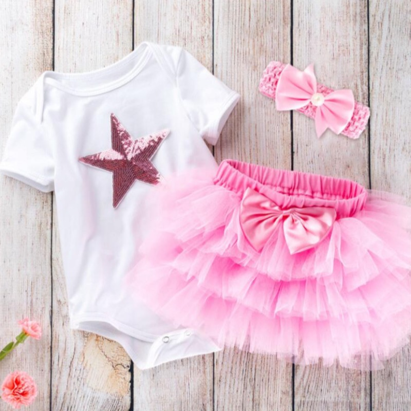 

Lovely Sweet Layered Cascading Ruffle Pink Girl Two-piece Skirt Set