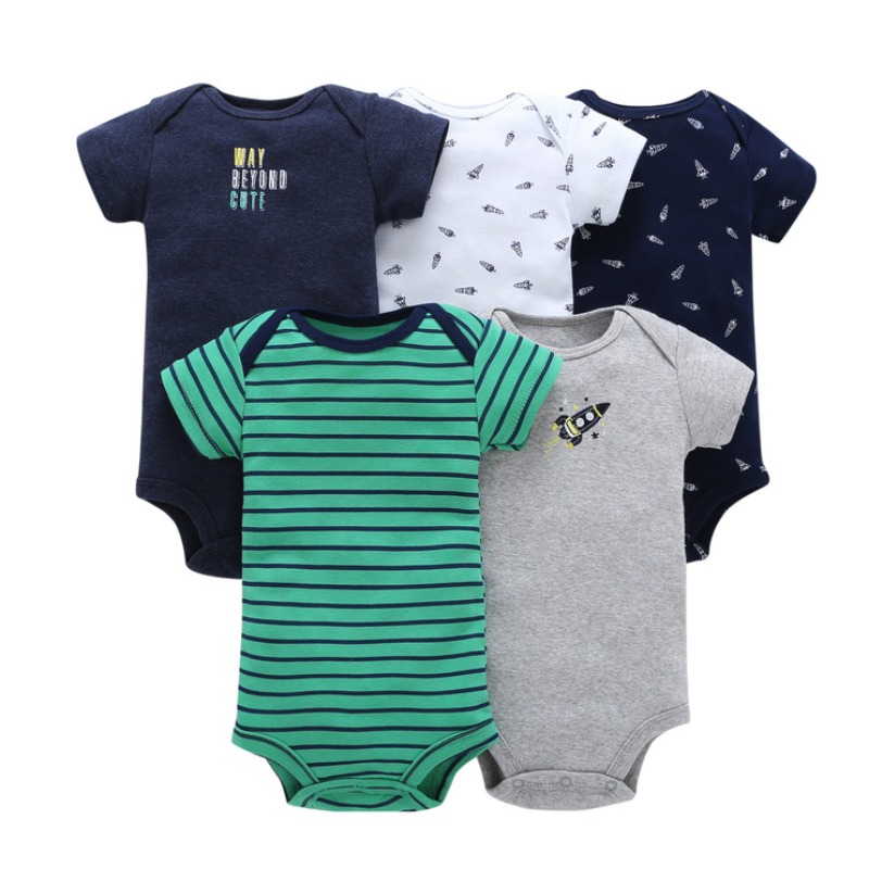 

Lovely Leisure Print Dark Blue Boy One-piece Romper