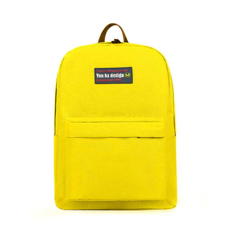 

Lovely Leisure Zipper Design Yellow Backpack