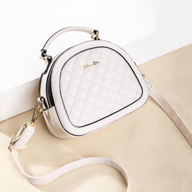 

Lovely Stylish Zipper Design White Crossbody Bag