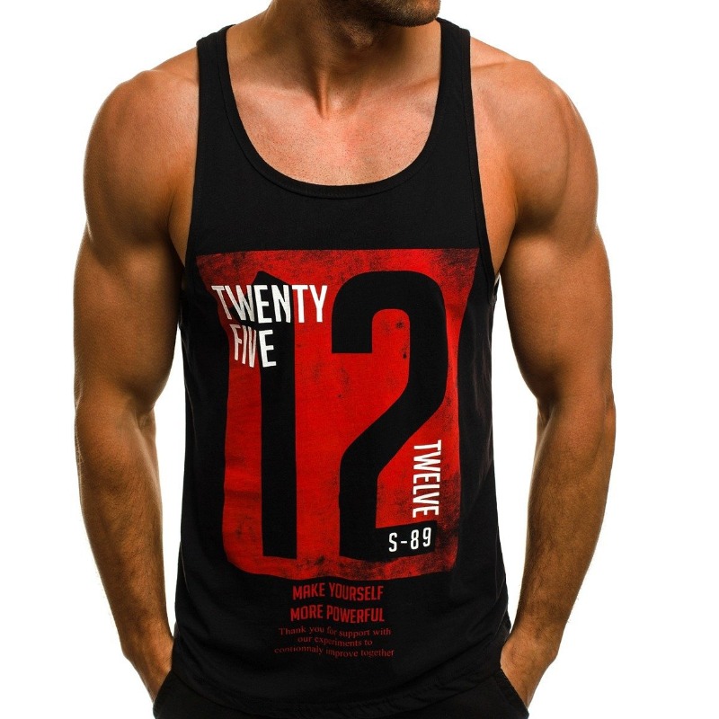 

Lovely Sportswear Letter Black Vest