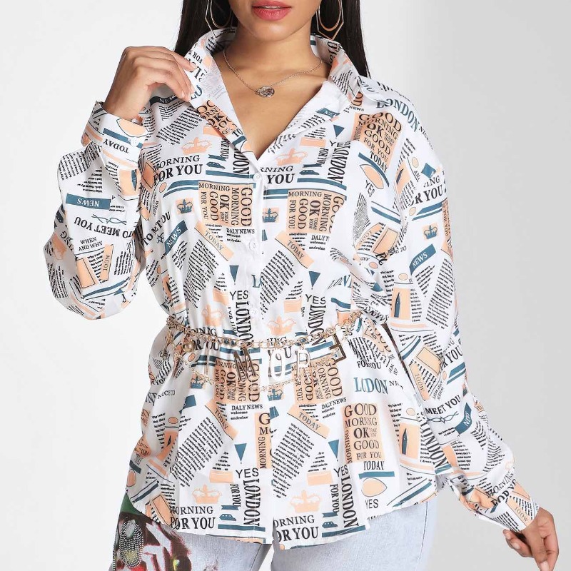 

Lovely Stylish Letter Print Multicolor Shirt, Multi
