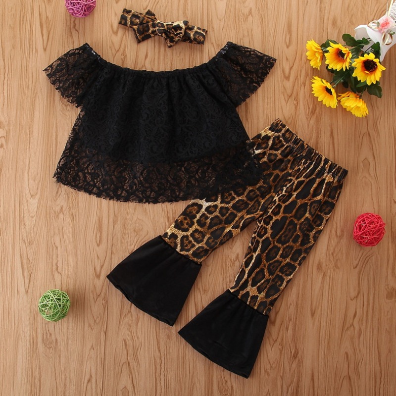 

Lovely Stylish Patchwork Black Girl Two-piece Pants Set