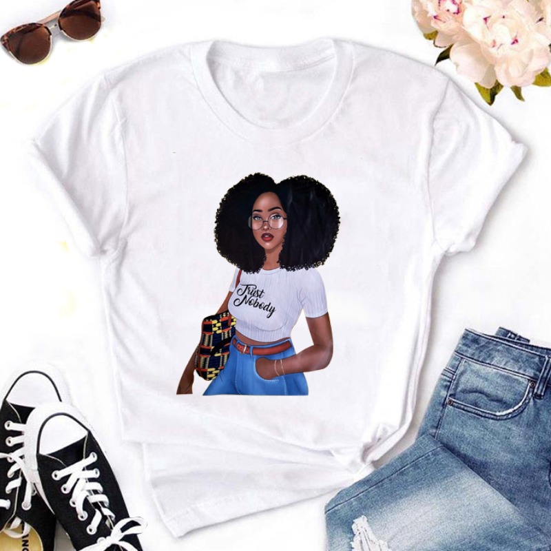 

Lovely Leisure O Neck Print White T-shirt
