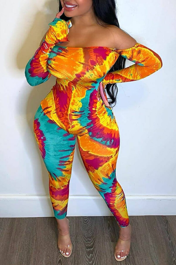 

Lovely Sexy Backless Multicolor One-piece Jumpsuit, Multi