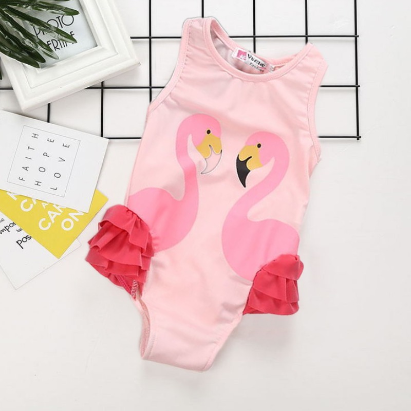 

Lovely Print Pink Girl One-piece Swimsuit