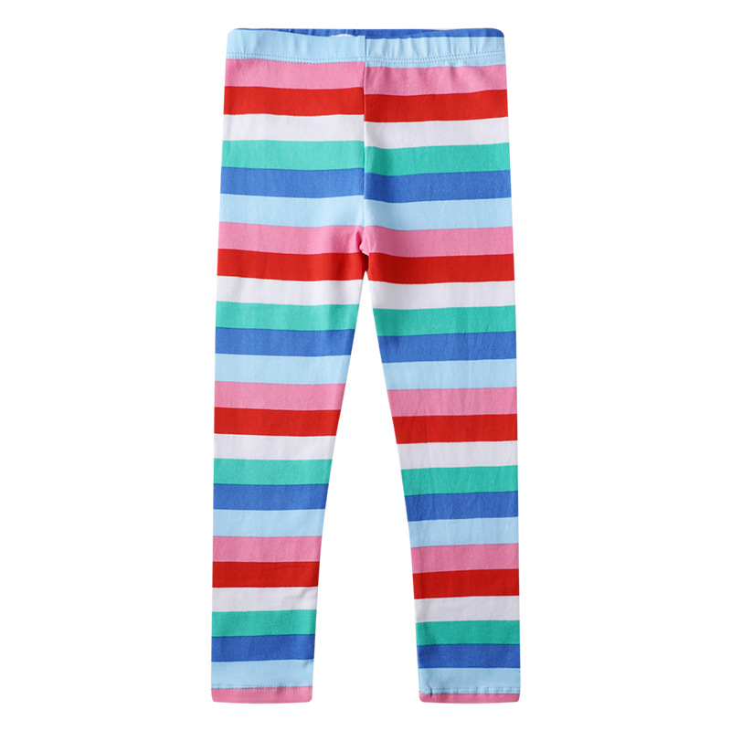 

Lovely Sweet Striped Multicolor Girl Leggings, Multi