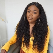 Lovely Trendy Long Wavy Black Wigs