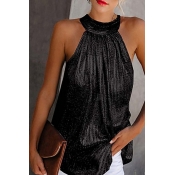 Lovely Trendy Sleeveless Black Plus Size Camisole