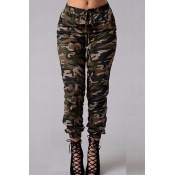 Lovely Casual Camo Print Plus Size Pants