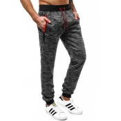 Lovely Leisure Lace-up Grey Black Pants