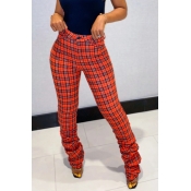 LW Trendy Grid Red Pants