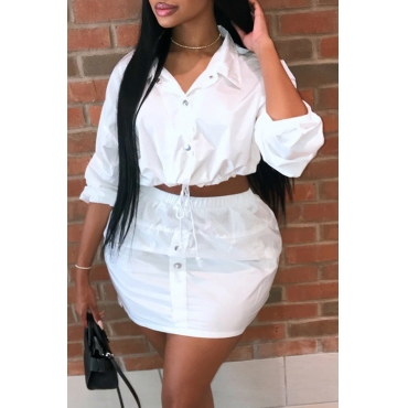 white plus size two piece outfit