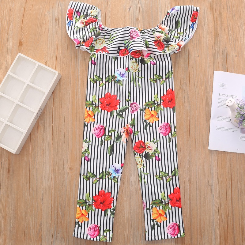 

Lovely Trendy Print Black Girl One-piece Jumpsuit