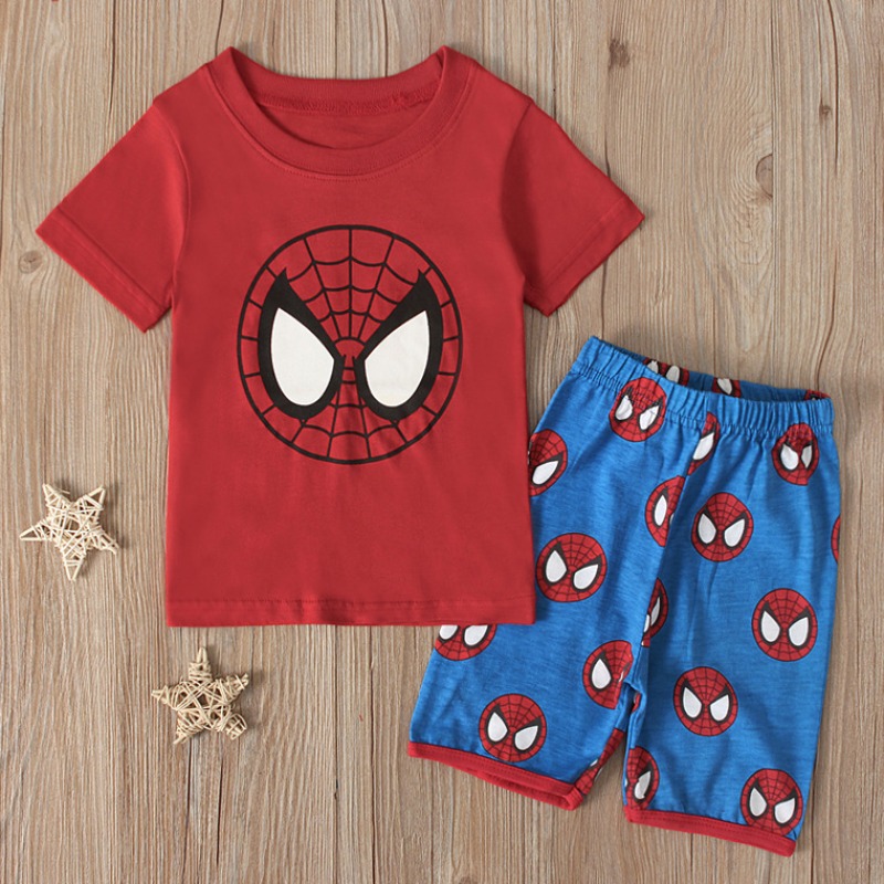 

Lovely Trendy Print Red Boy Two-piece Shorts Set