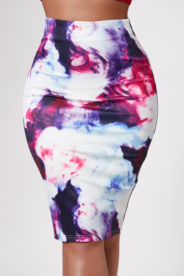 

Lovely Trendy Print Multicolor Skirt, Multi