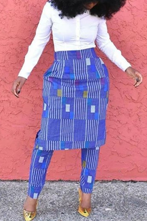 

Lovely Casual Print Multicolor Plus Size Pants, Multi