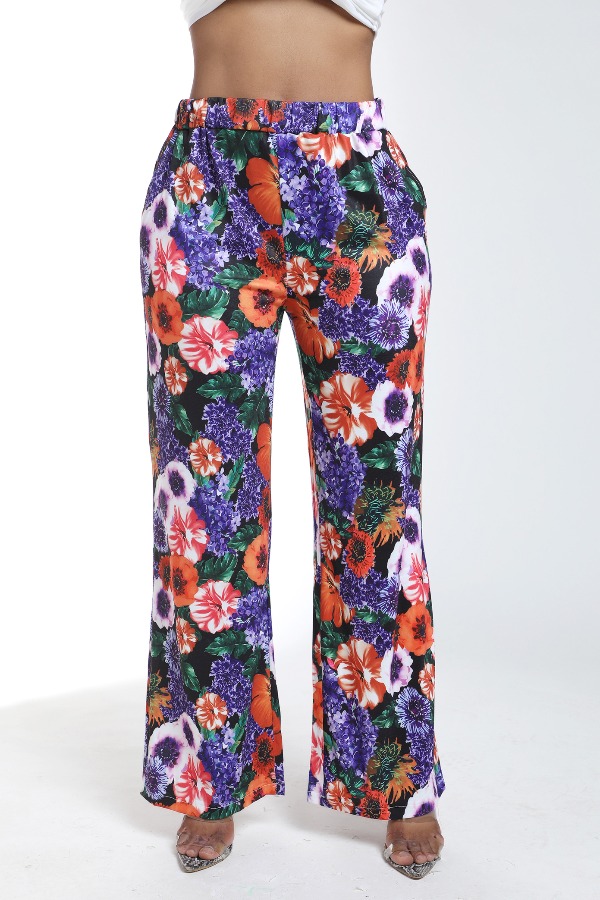 

Lovely Bohemian Print Multicolor Pants, Multi