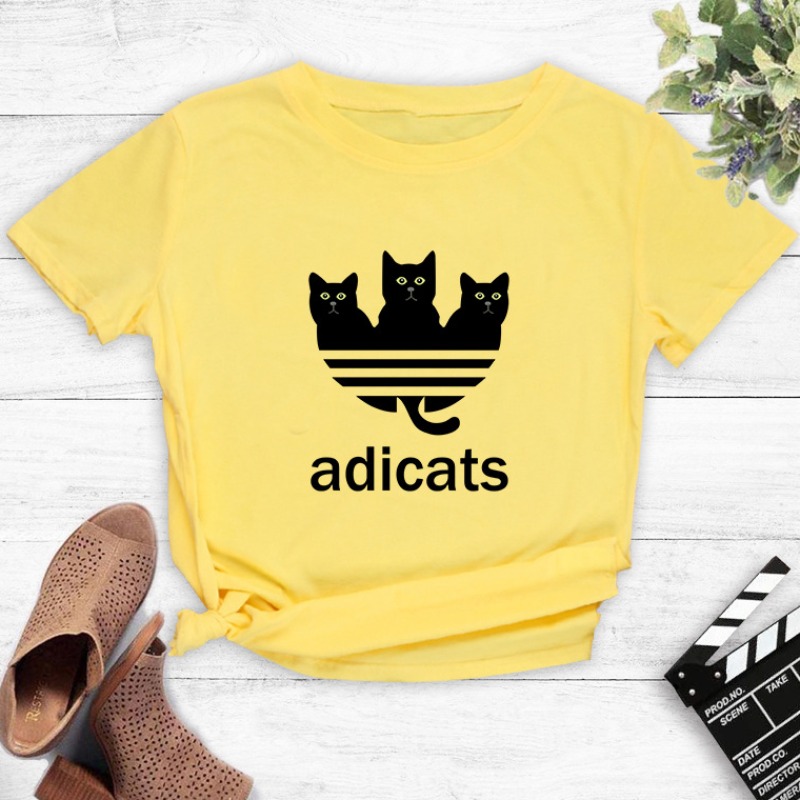 

Lovely Leisure O Neck Print Yellow T-shirt