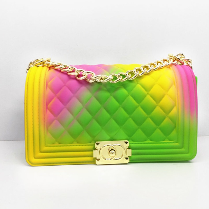 

Lovely Stylish Chain Strap Green Crossbody Bag