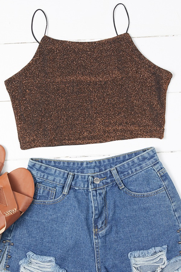 

Lovely Trendy Skinny Black Camisole