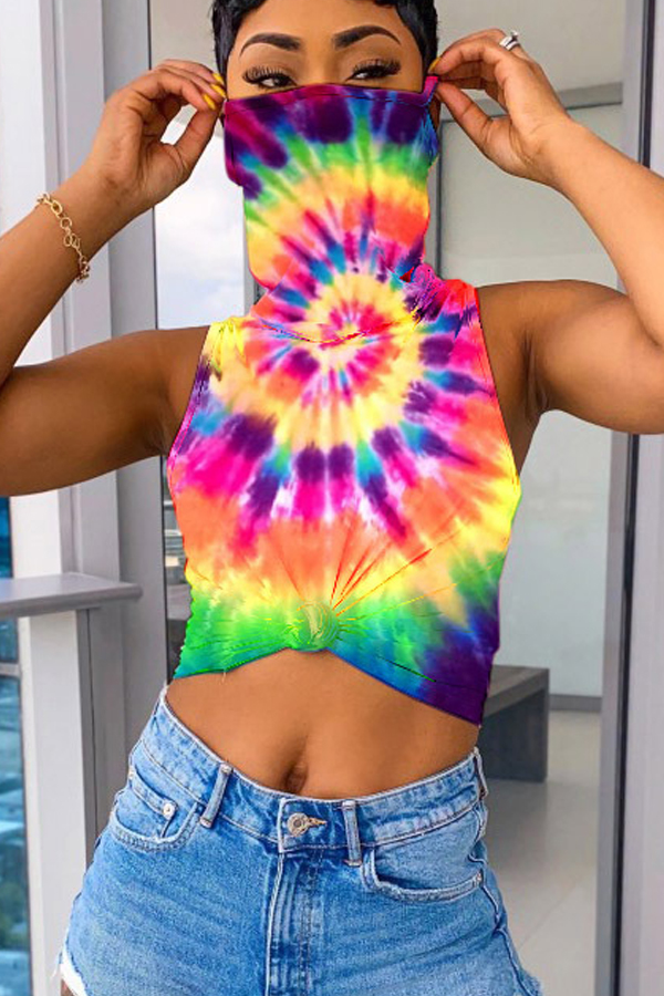 

Lovely Leisure Tie-dye Purple Blouse