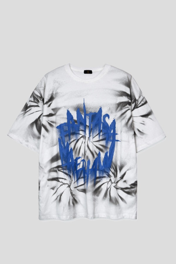 

lovely Casual O Neck Tie-dye White T-shirt