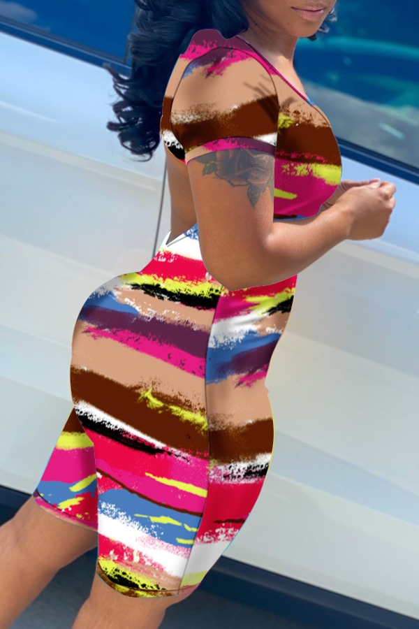 

lovely Trendy Print Multicolor One-piece Romper, Multi