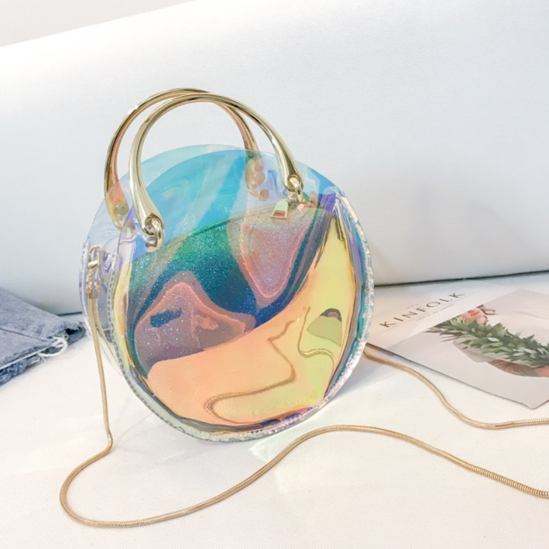 lovely Chic See-through Gold Crossbody Bag
