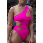 Lovely One Shoulder Cut-Out One-piece Swimsuit
