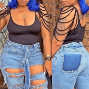 Lovely Sexy Hollow-out Black Camisole